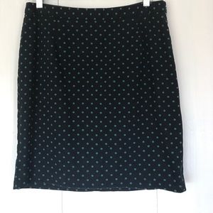 Gap Navy Polk-a-Dot Pencil Skirt