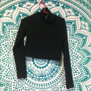 Cropped Long Sleeve Mock Neck / Turtleneck