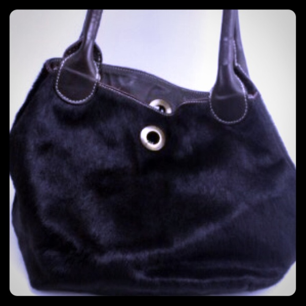 GUIA'S DARK BROWN HOBO CALF HAIR HANDBAG BEAUTIFUL