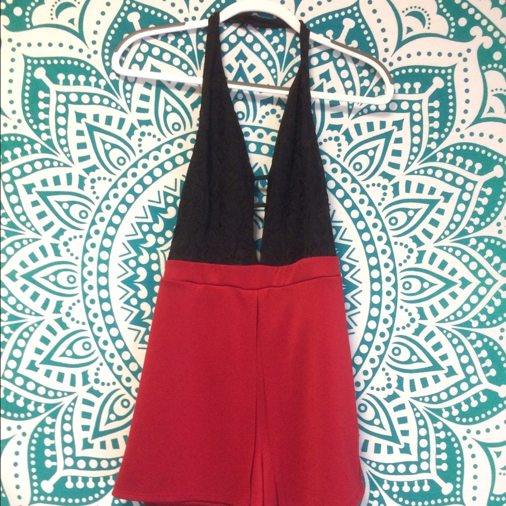 Backless Halter Romper / Playsuit