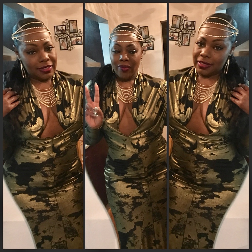 Beautiful gold and black dress