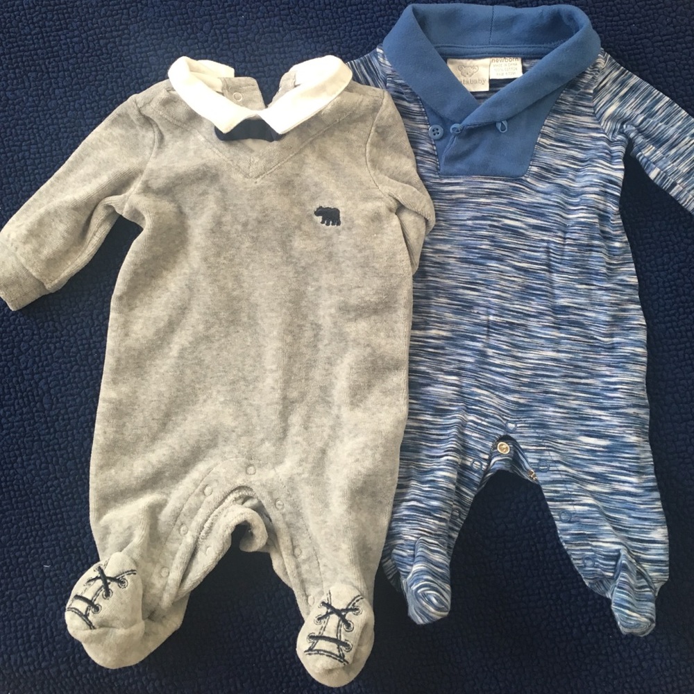2 NWOT newborn Dress onesies