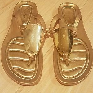 Jessica Simpson gold sandals