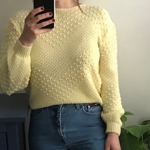 vintage  yellow knitted sweater