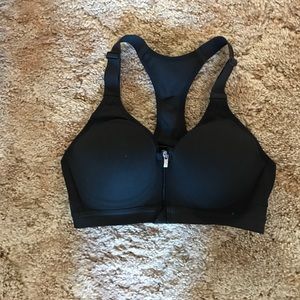 VS black sports bra 34B zipper closer