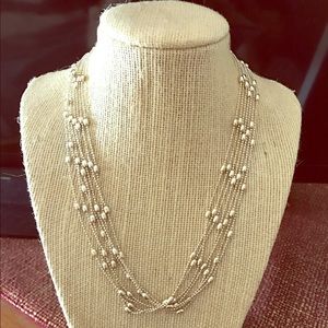 Sterling silver multi chain necklace