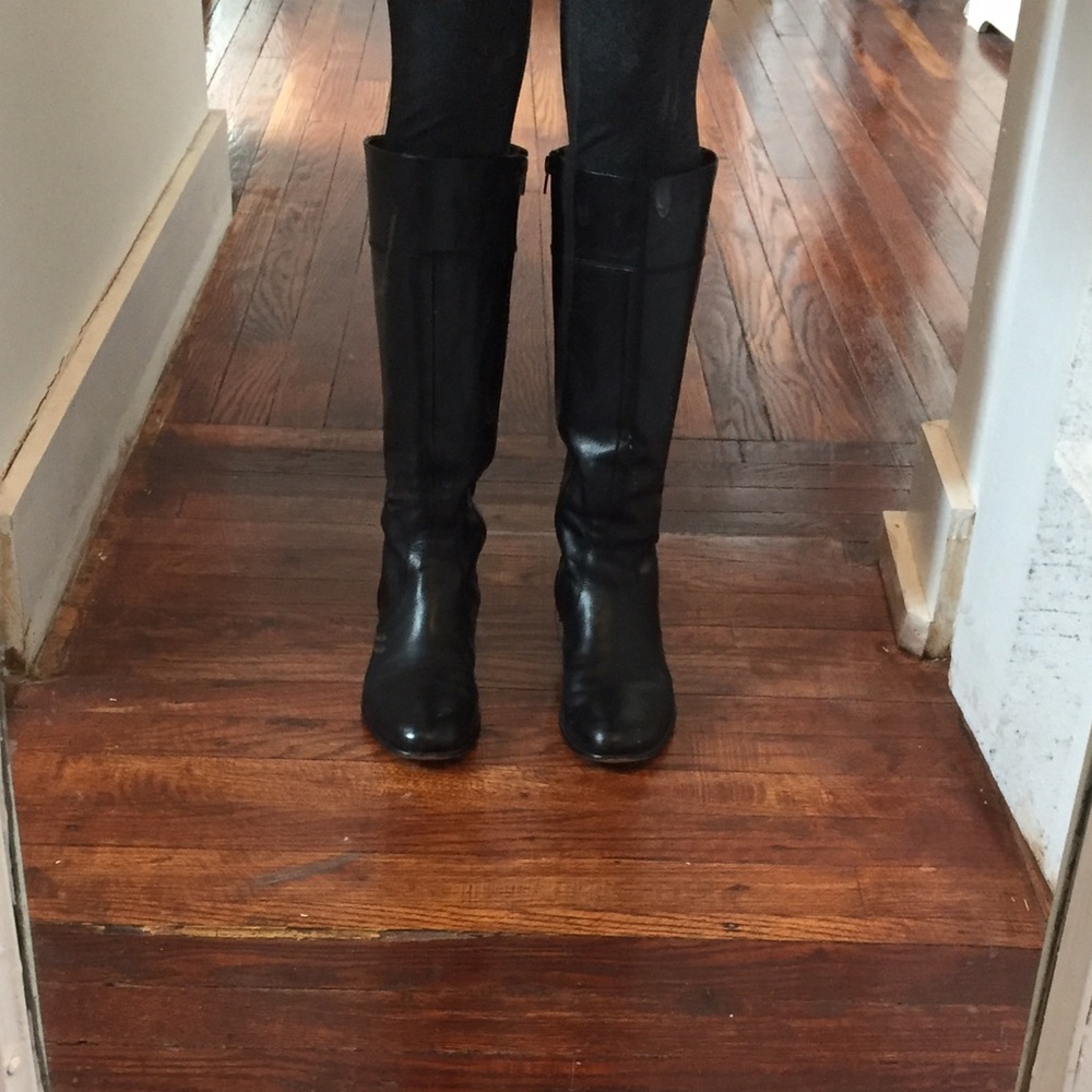 Corso Como black leather boot size 8 - like new