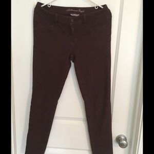 American Eagle maroon jeggings