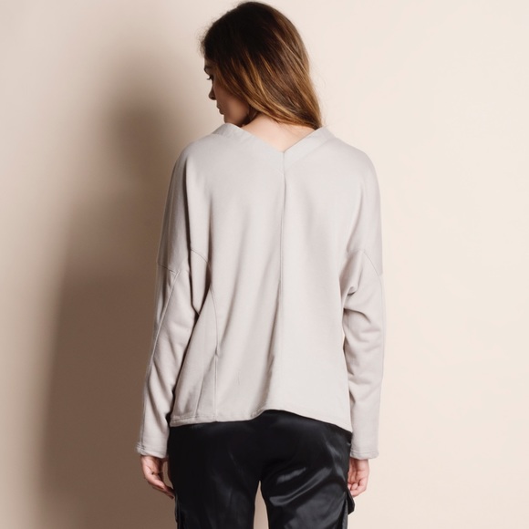Lace Up Eyelet Sweater Top - Picture 3 of 7
