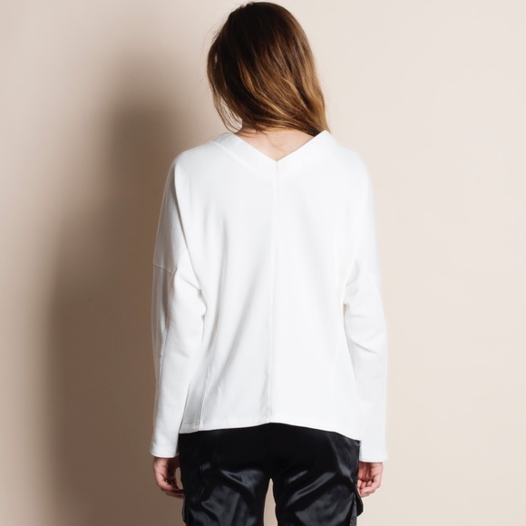 Lace Up Eyelet Sweater Top - Picture 6 of 7