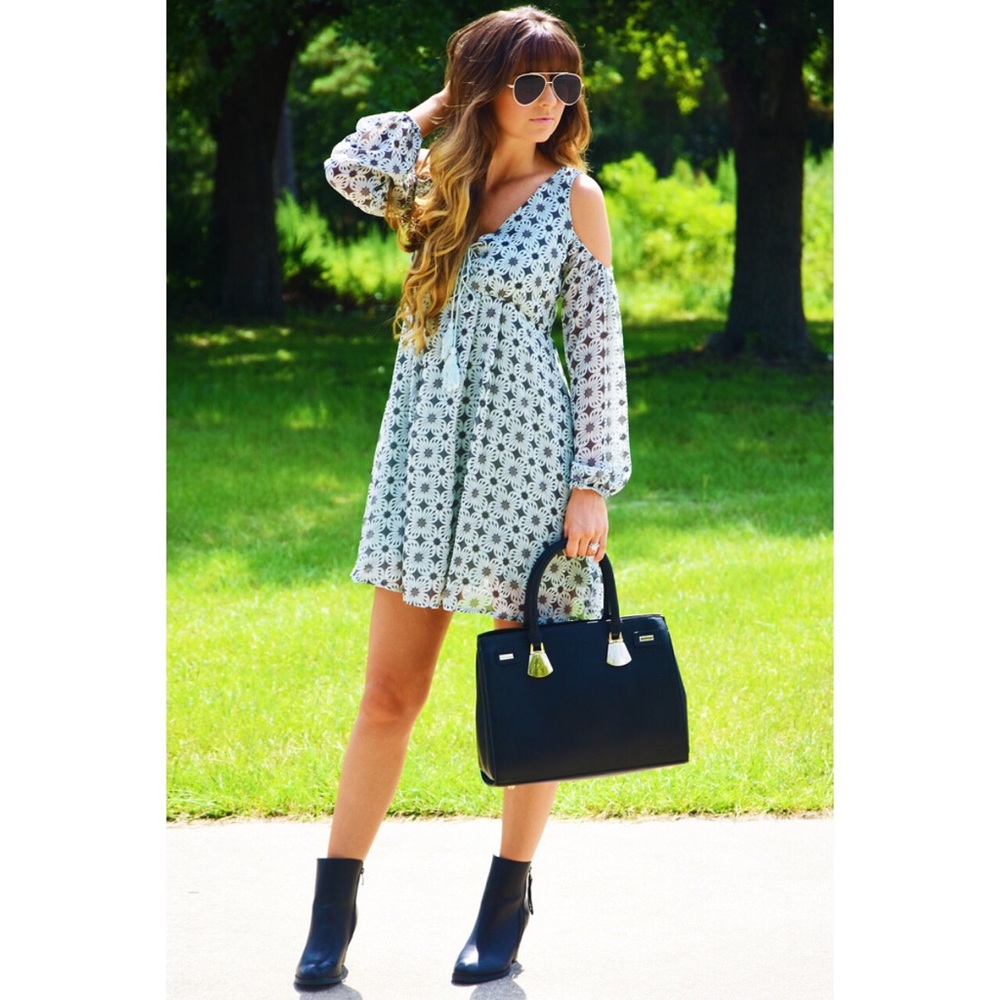 Shop Hopes Blue Patterned Dress from NWOT