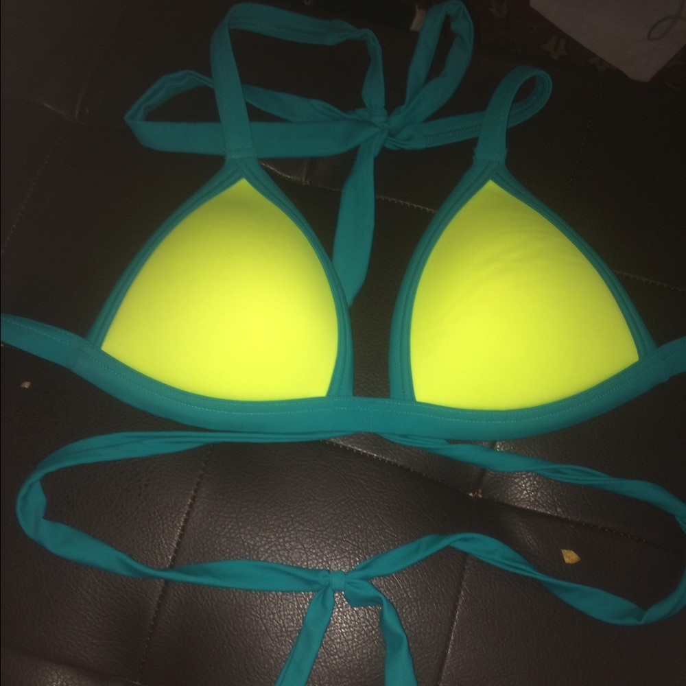 Victoria secret Pink swimsuit top turquoise/green
