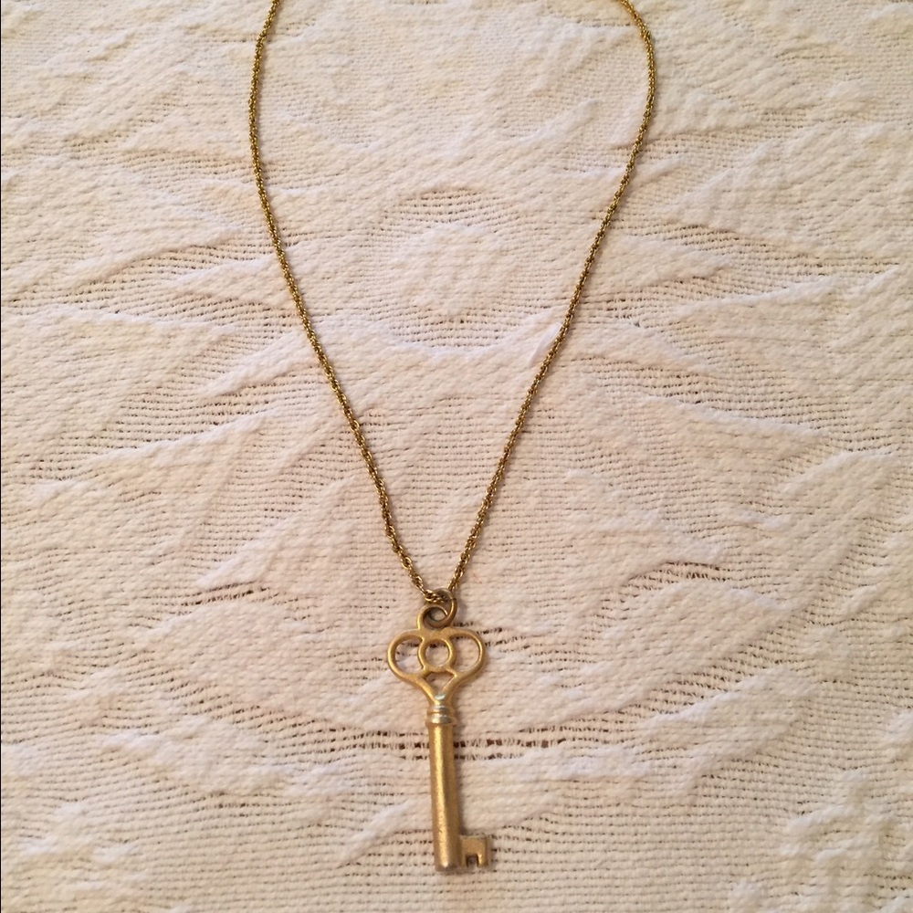 John Wind Gold Key Necklace