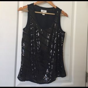 Navy sequin tank top - great for work or play