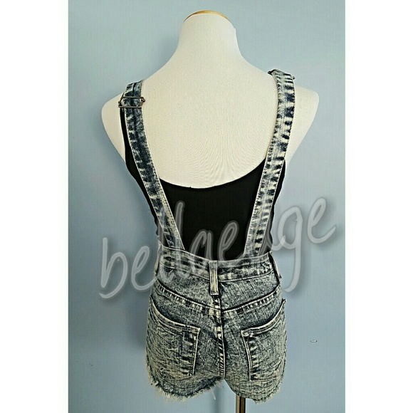 GYPSY Mineral Wash Denim Short Overalls - Picture 3 of 6