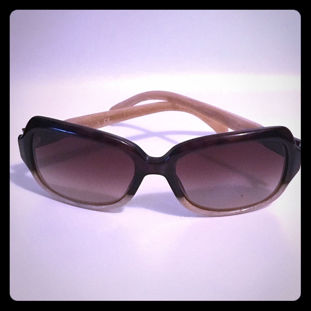 Black and Beige Chanel Sunglasses