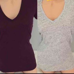 VSPINK plain vneck shirts