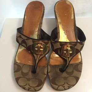 Coach wedge sandals