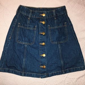 H&M | Denim Button Skirt