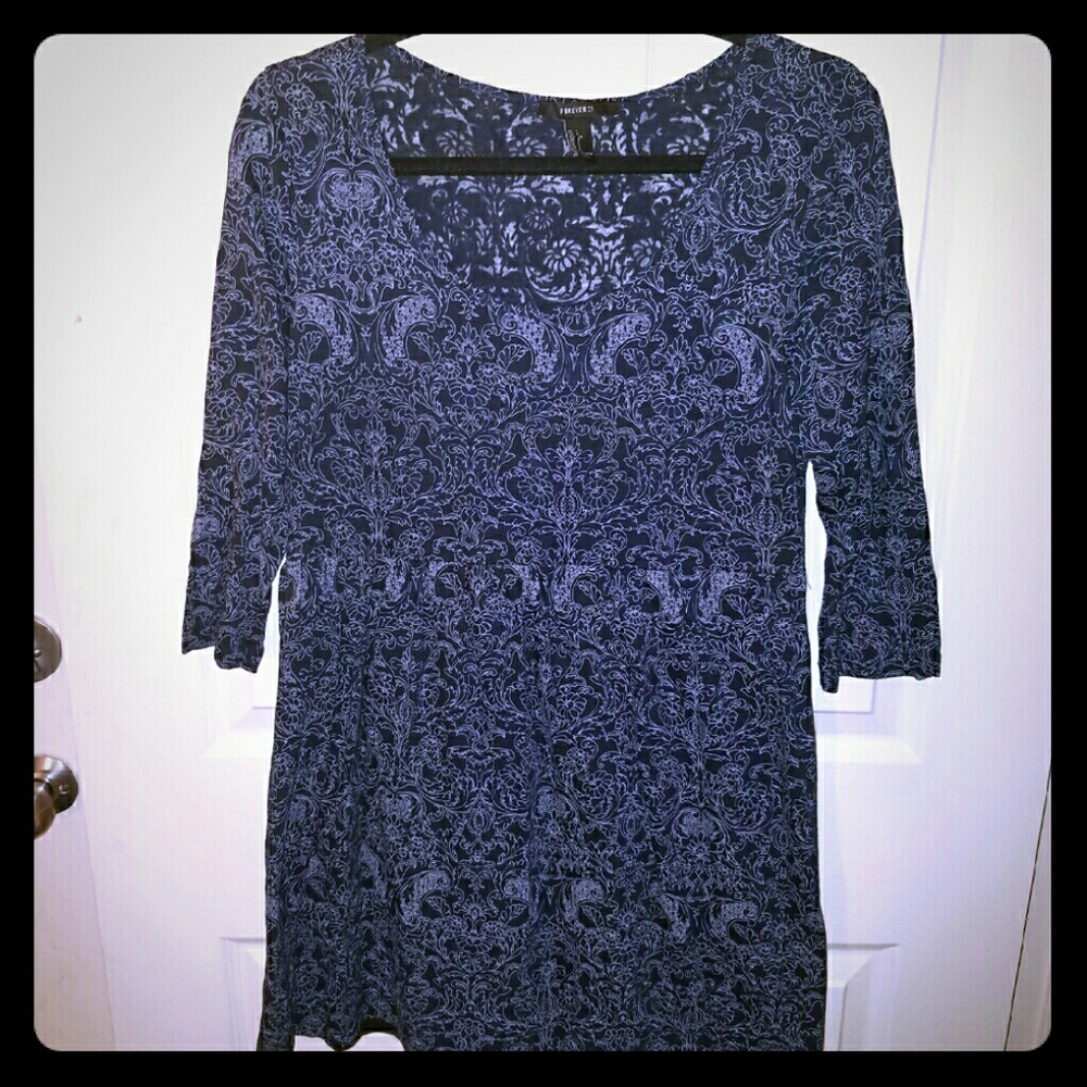 Bandana Navy Blue Print Skater Dress