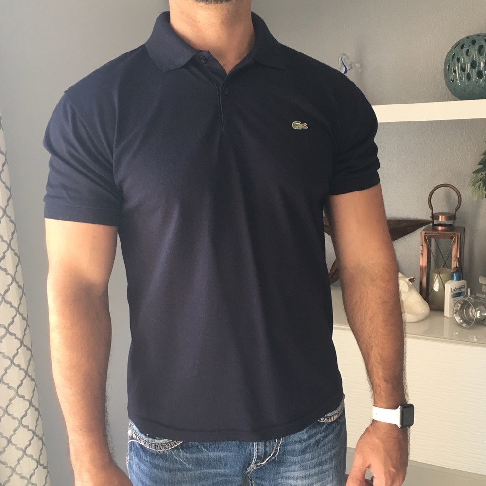 2 Men's lacoste polo navy blue M