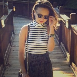 🎉HP🎉Express Black & White Striped Top