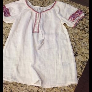 White gauze j Crew blouse