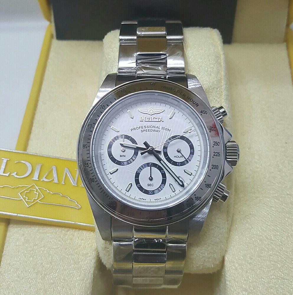 NWT Invicta men's stainless chronograph watch