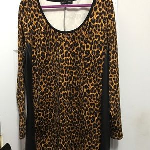 Plus Size Leopard Print Dress