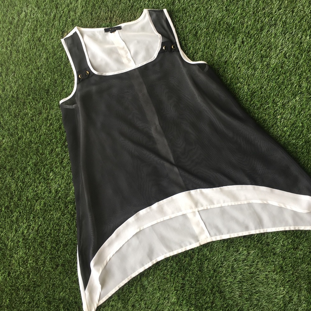 See-through sleeveless top