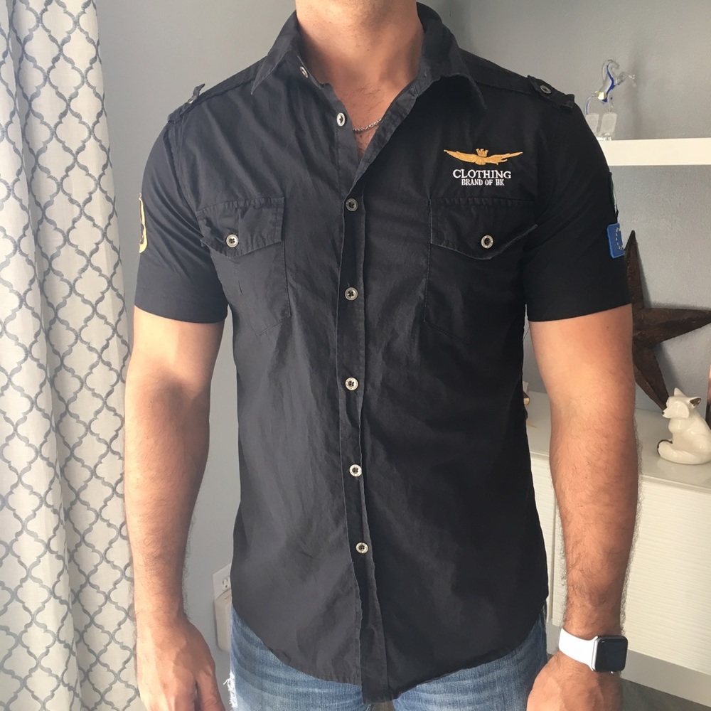 Men's military style shirt S