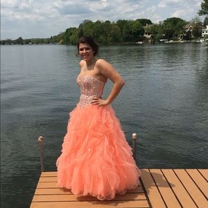 Salmon Prom Dress