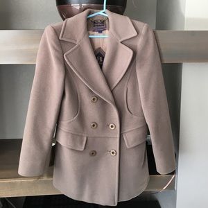 Angora and wool coat