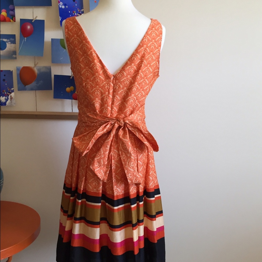 Gorgeous NWT Promod orange 🍊 cocktail dress sz 8! - Picture 2 of 8