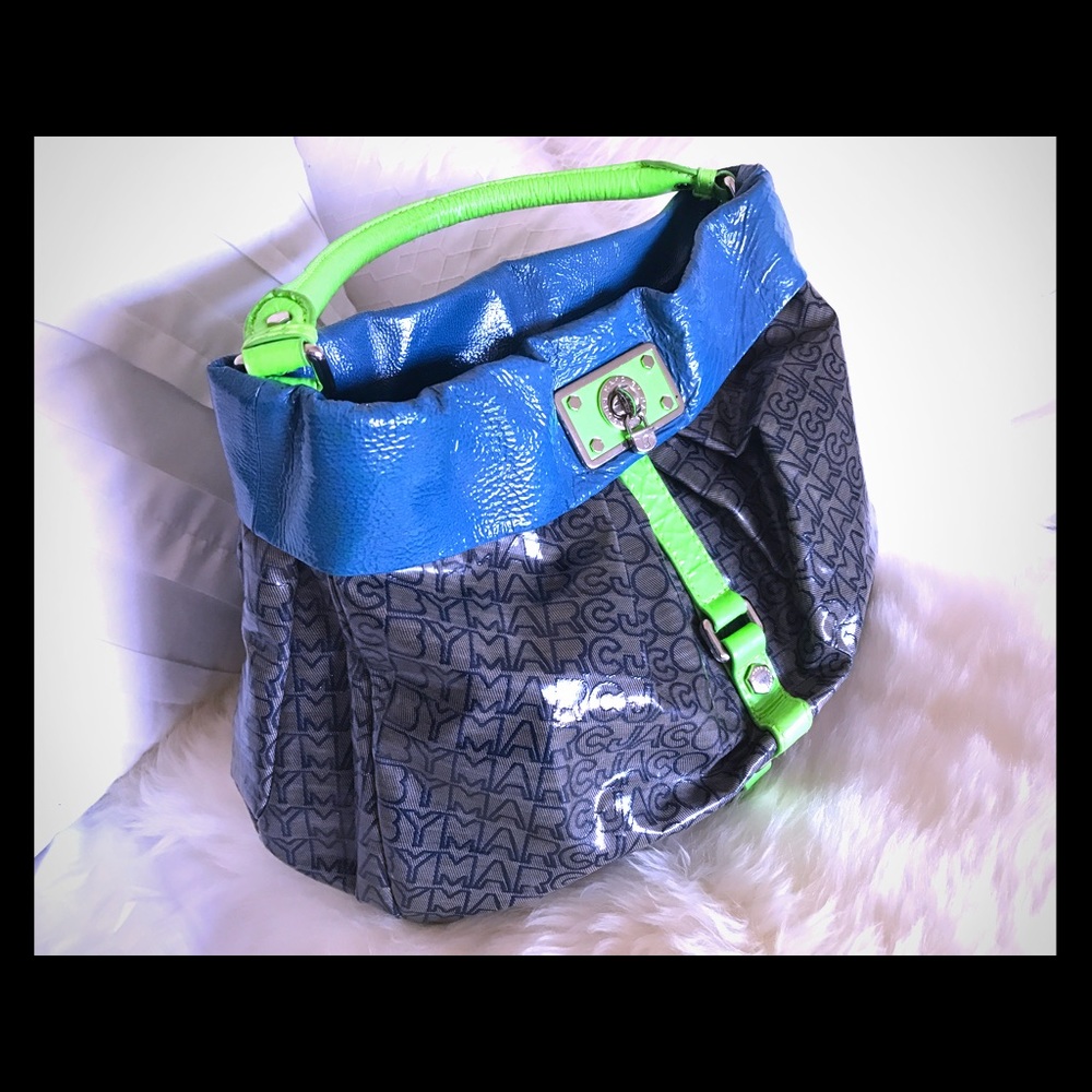 Marc by Marc Jacobs Neon Green/Blue Hobo Bag