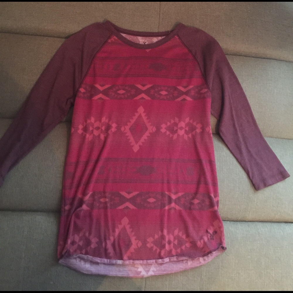 American eagle 3/4 sleeve shirt