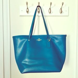 Coach leather taxi tote bag