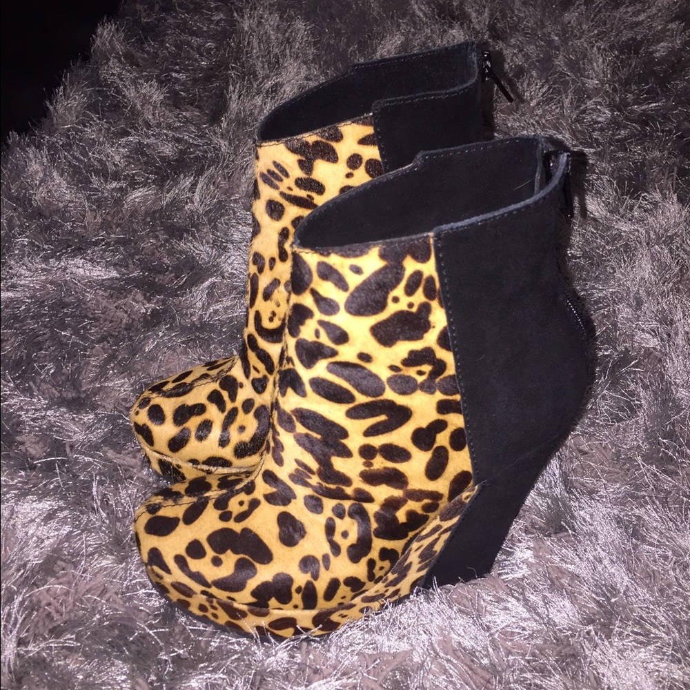 Cheetah High Heel Booties