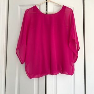 Express flowy pink top