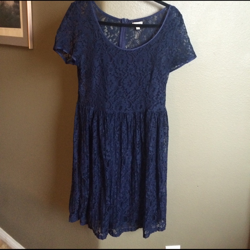 Lacey navy dress