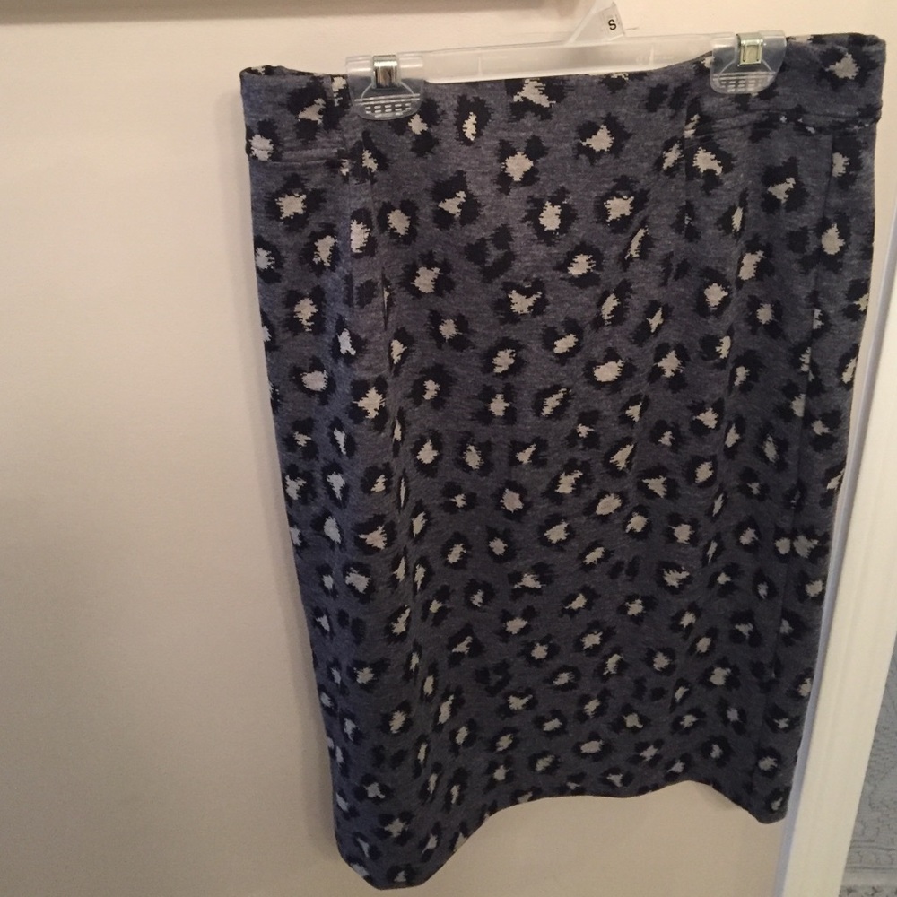 Loft leopard print pencil skirt
