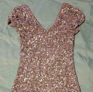 Silver sequin club/party dress