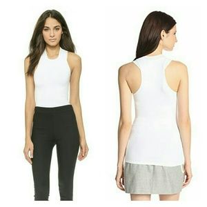 NWT Theory One Size White Soft Stretch Tank Shirt