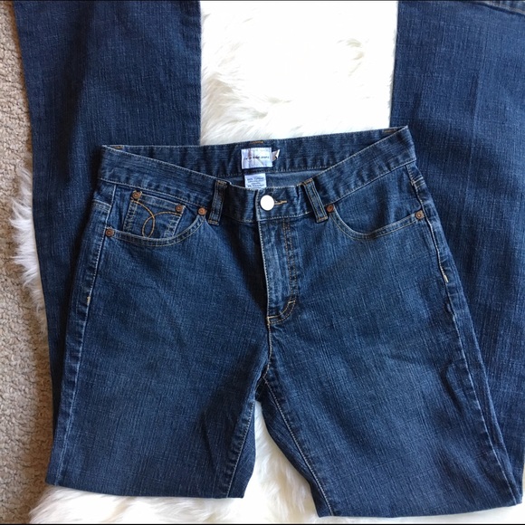 Calvin Klein Women's Size 5 Dark Denim Flare Jeans - Picture 5 of 7