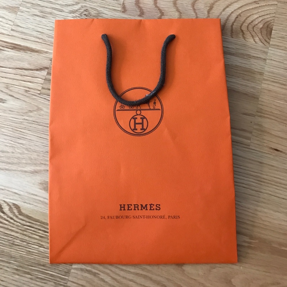 Hermes paper shopping bag size 8.25 x11.5"