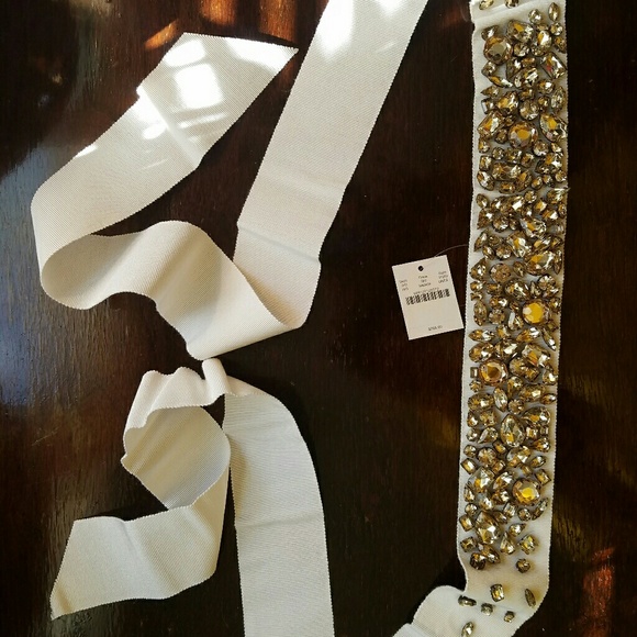 NWT J. Crew white bridal sash retails for $258 main image 4