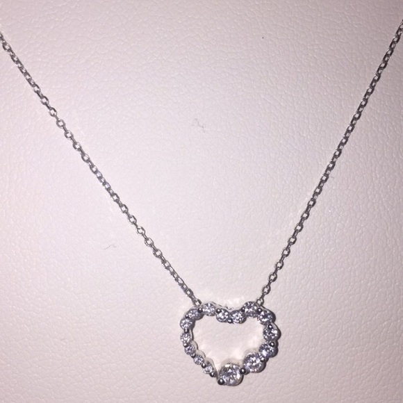 kay Cameron Jewelry - Staircase diamond heart necklace
