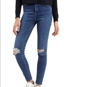 High waisted blue jeans from Top shop