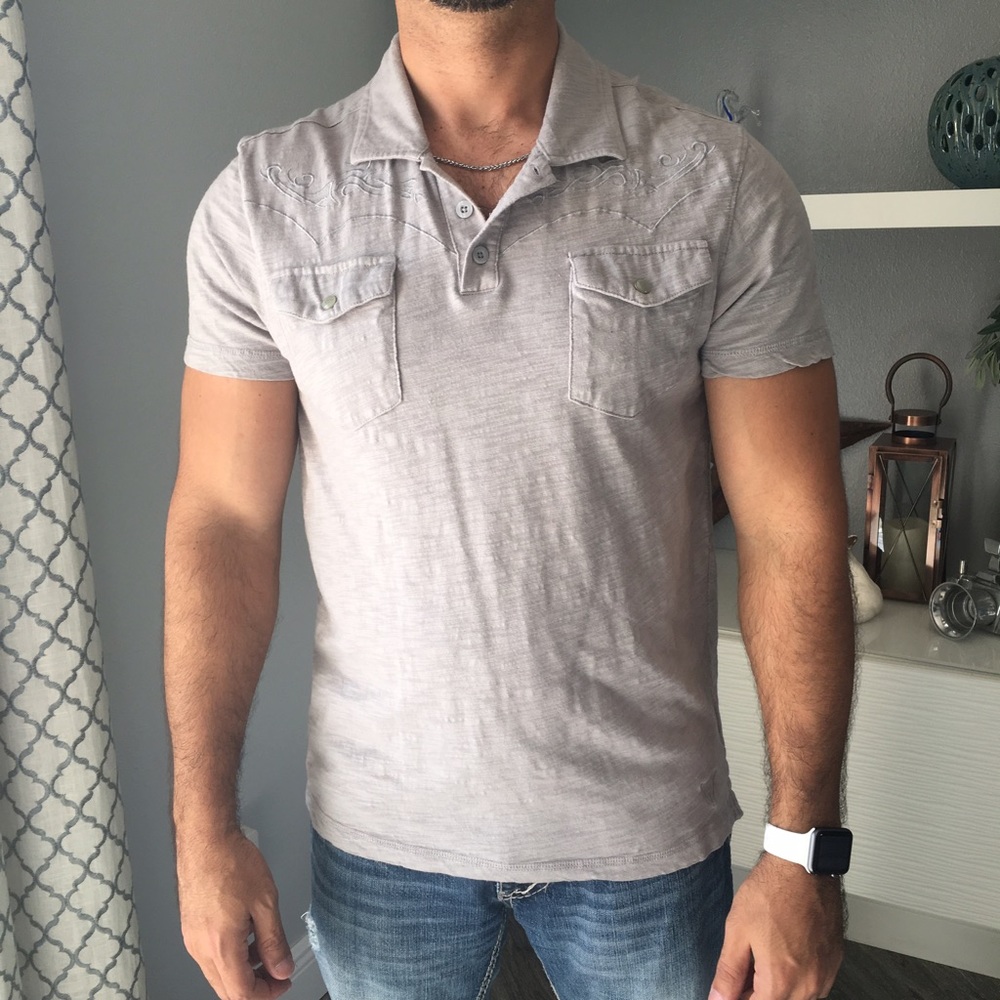 Men's embroidered Guess brand polo shirt Size L