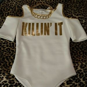 "KILLIN' IT" TOP WITH OPEN SHOULDERS